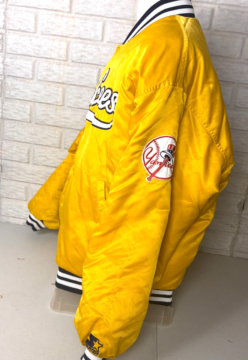 New York Yankees Starter Satin Mustard Yellow Jacket Men's 3XL