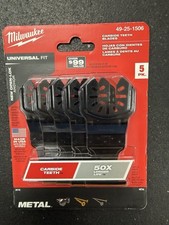 NEW Milwaukee 49-25-1506 Oscillating Multi-Tool Metal Blade Kit - 5-Pack