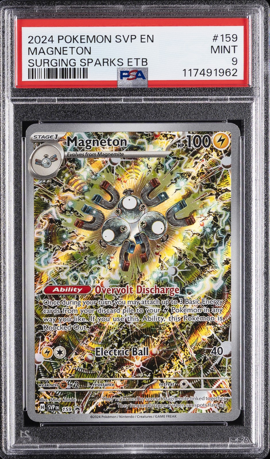 2024 POKEMON SVP EN-SV BLACK STAR PROMO #159 MAGNETON PSA 9