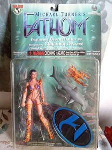 FATHOM : Figurine Translucent ASPEN signée Michael Turner 1999 signed figure