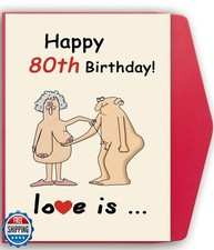 Mcduldul Funny 80th Birthday Card for Men Women, Humorous 80 Years Birthday G