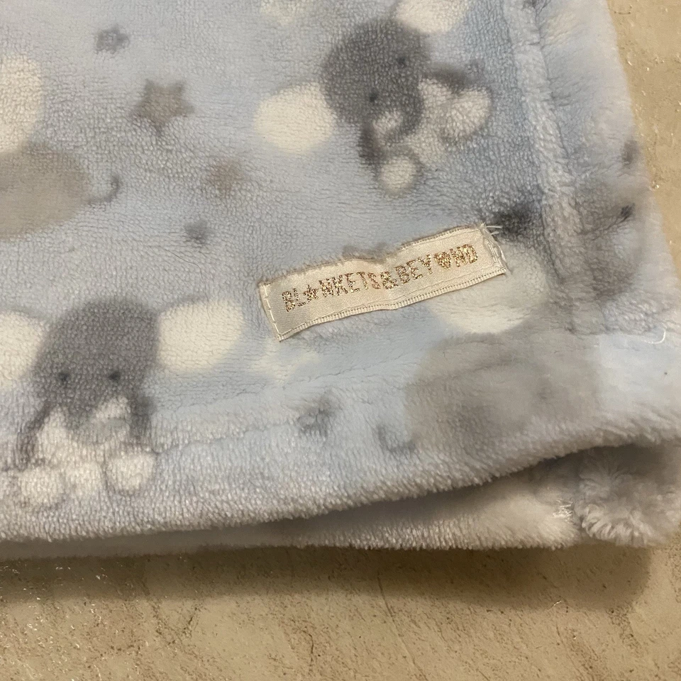 Cobertores e além de elefante azul cinza lã bebê cobertor selva lance menino pequeno - Imagem 3 de 4