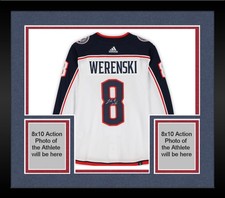Framed Zach Werenski Columbus Blue Jackets Autographed White Adidas Jersey