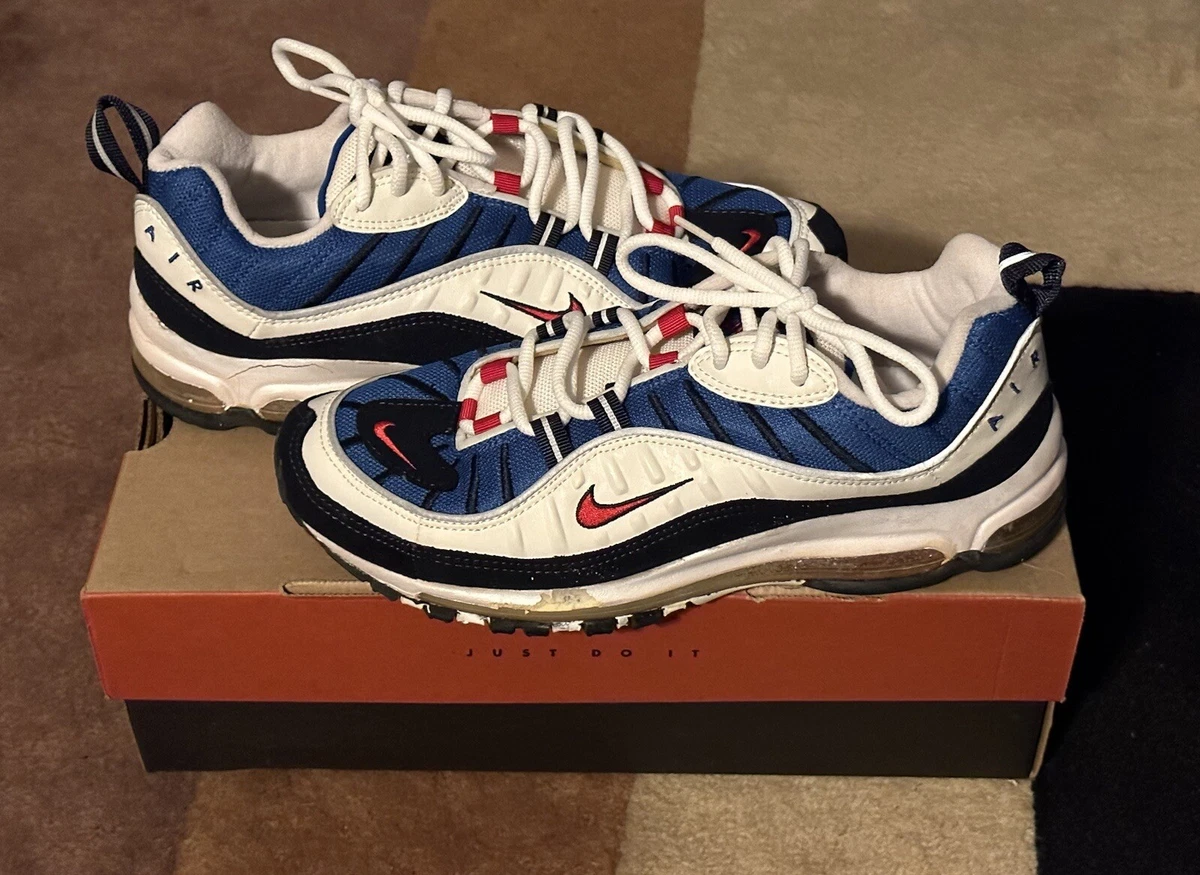 Red and blue air max deals 98