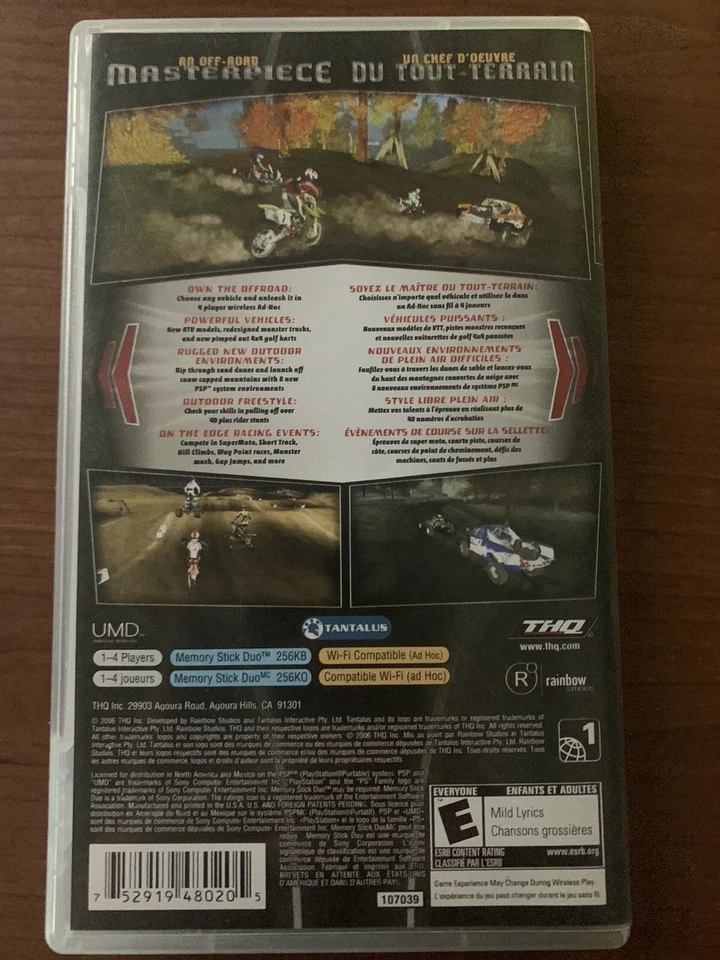 MX Vs. ATV Unleashed On The Edge - PSP - CIB, with manuals (tested) - Image 2 of 4