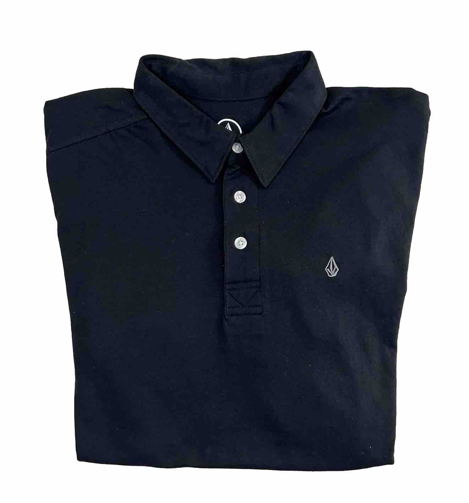 Volcom Men's Banger Polo Shirt•Size SMALL•Black•NEW with Tags