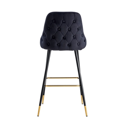 VELVET BAR STOOLS BUTTON BACK BAR STOOLS BREAKFAST BAR STOOL SET OF 2 OR 1CHAIR - Picture 19 of 32