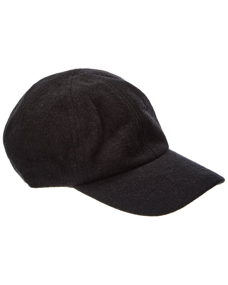 Вязаная кашемировая бейсболка из кашемира Amicale Cashmere Женская черная Lxl