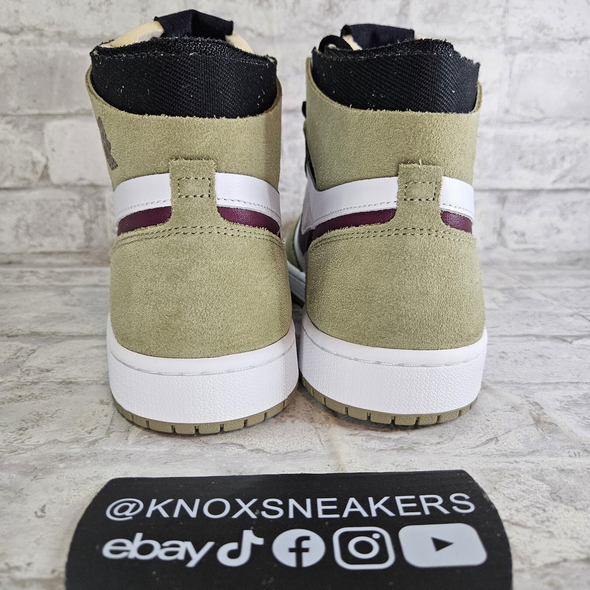 シューズ(男性用) Nike Air Jordan1 ZOOM CMFT CT0978 203 New Nike Air Jordan 1 Zoom Air Cmft Comfort Neutral Olive
