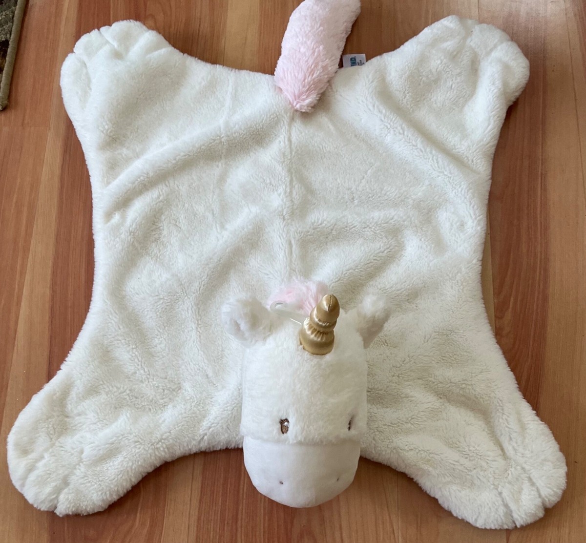 Baby Gund Comfy Cozy Luna Unicorn Plush Security Blanket Tummy