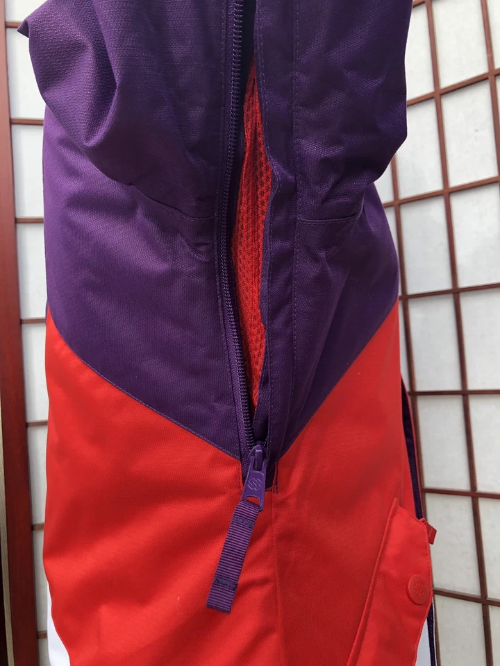 Jaqueta de esqui Special Blend First Chair Last Call feminina XS snowboard roxa vermelha - Imagem 4 de 4