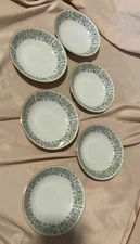 6 Pcs. Of Everbrite Fine China Dinnerware In The Juliet Pattern, Made In Japan