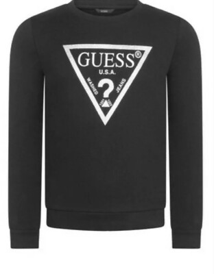 Guess Mädchen Pullover schwarz Logo Größe 14y Jahre REF CL23