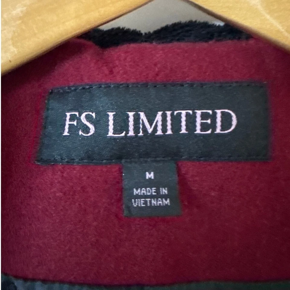 FS Limited Mediano 50% Lana Guisante, Abrigo de Coche con Capucha Forrada de Vellón Acolchada Suave Foto 4 de 4