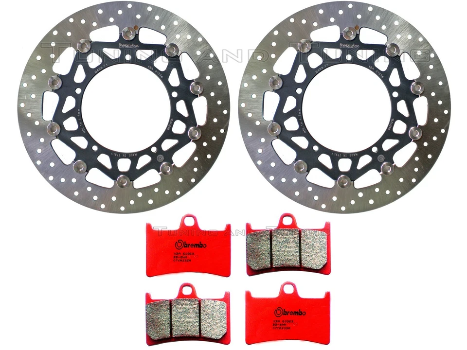 Disques frein avant BREMBO + Plaquettes SA POUR YAMAHA YZF R1 1000 2004>2006 - Photo 1/1