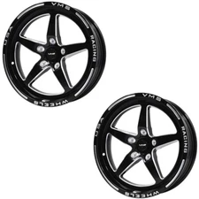 VMS Racing V-Star Drag Wheels 17X4.5 5X114.3 | 5x4.5” | -25.4 ET  1.75" BS -x2