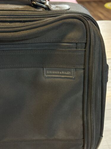 Briggs & Riley 14" BRW14 Rolling Tote Duffle Briefcase Extended Handle Black EUC - Picture 2 of 10