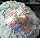 SILVER INLAID WATCH BAND:  STAN SLIM, NAVAHO,   VINTAGE — photo 5