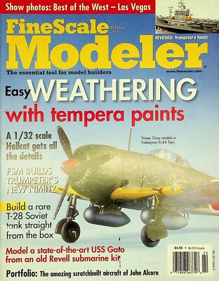 Fine Scale Modeler Magazine February 2005 Easy Weathering with tempera paints
