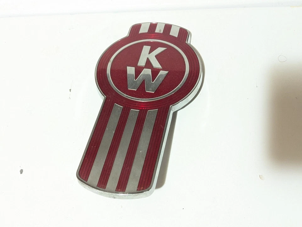 Kenworth L53-1002 REV-D KW Logo Hood Emblem 8" - Image 2 of 4
