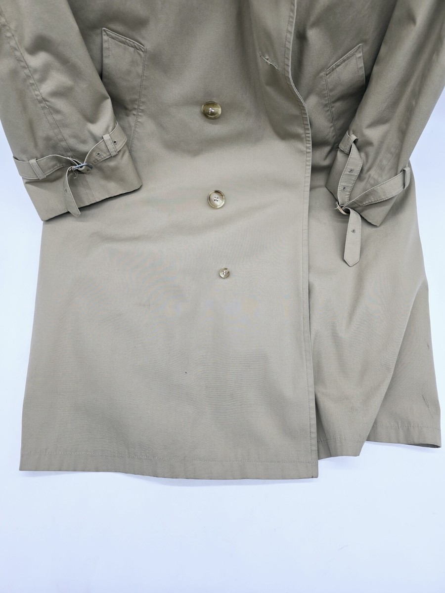 Vintage Brooks Brothers Double Breasted Trench RainCoat Gabardine