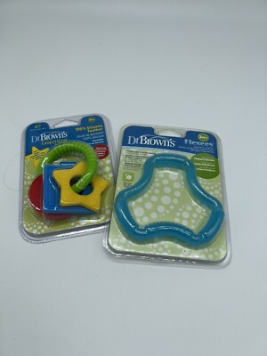 Dr. Brown's Learning Loop Infant Silicon Teether And Blue Teether