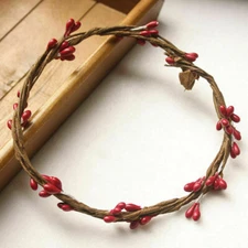 20 PCS Artificial DIY Floral Berry Rattans Wedding Party Bouquet Garland Wreath