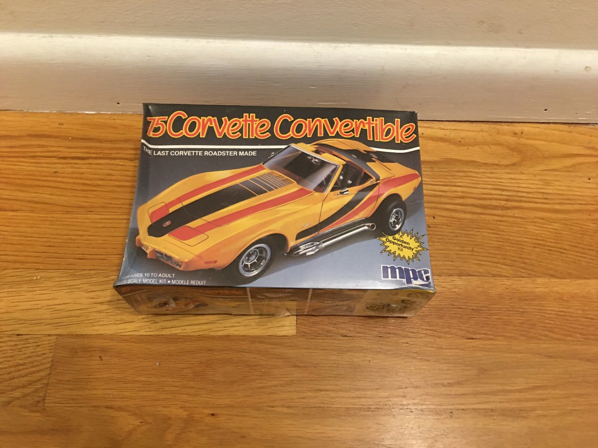 VINTAGE MPC 1975 CORVETTE CONVERTIBLE 1/25 SCALE MODEL KIT # 6360