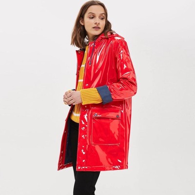 red pvc jacket