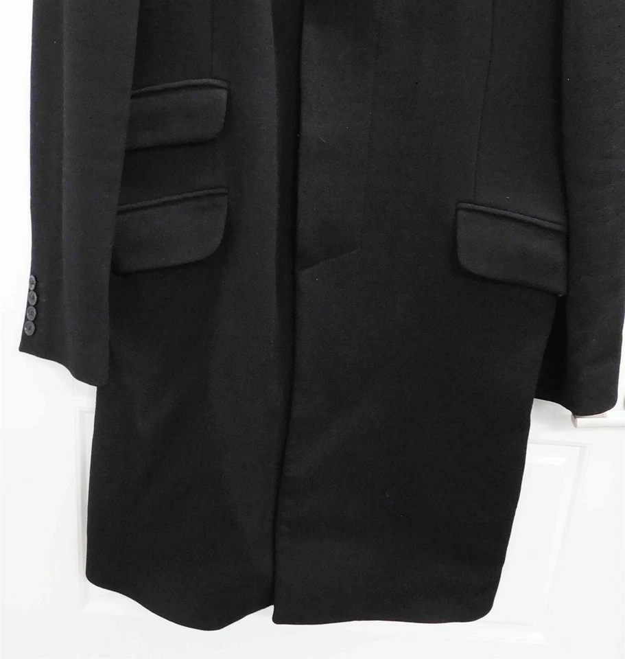 Gabardina de lana negra de un solo pecho Dolce Gabbana para hombre Italia 34/48 Foto 3 de 4