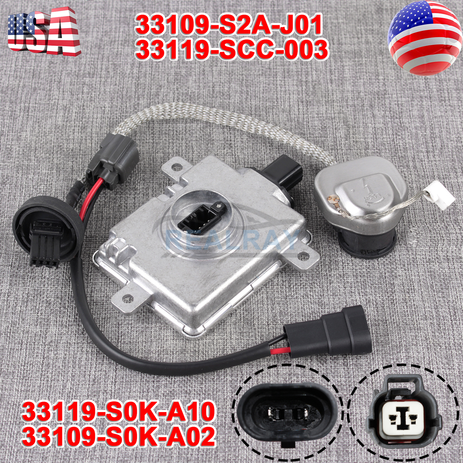 For 2004 2005 Acura TSX Headlight Passenger Side Assembly Unit HID Ac2519106 33101 Sec A12