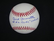 PHIL CAVARRETTA SIGNED OMLB BASEBALL W/ 