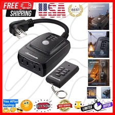 Waterproof Light Sensor Timer with Remote Control for Outdoor Living Spaces