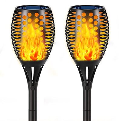 Aityvert Upgraded Solar Torch Lights 43 inches Flickering Dancing Flames Wate...