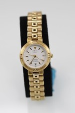 Reliance Croton Watch Women Gold Stainless Steel 30m Battery Date White Quartz