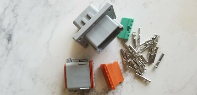 Deutsch DT 12-Pin Flange Mount Connector Kit - Black, 14-16AWG, EZ Crimp Pins, Made In USA - Foto 9