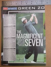 Padraig Harrington Golf  Autograph ( File NO18) signed newspaper clipping