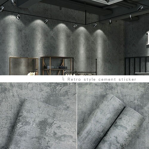3m Vinyl Retro Grey Concrete Wallpaper Self Adhesive Contact Paper Waterproof - Picture 11 of 66