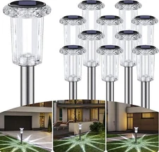 LED Solar Pathway Lights Outdoor Garden Lawn Waterproof Landscape Decor Lamp USA