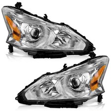 WEELMOTO Headlights Assembly For 2013-2015 Nissan Altima Sedan 4Dr Chrome L+R