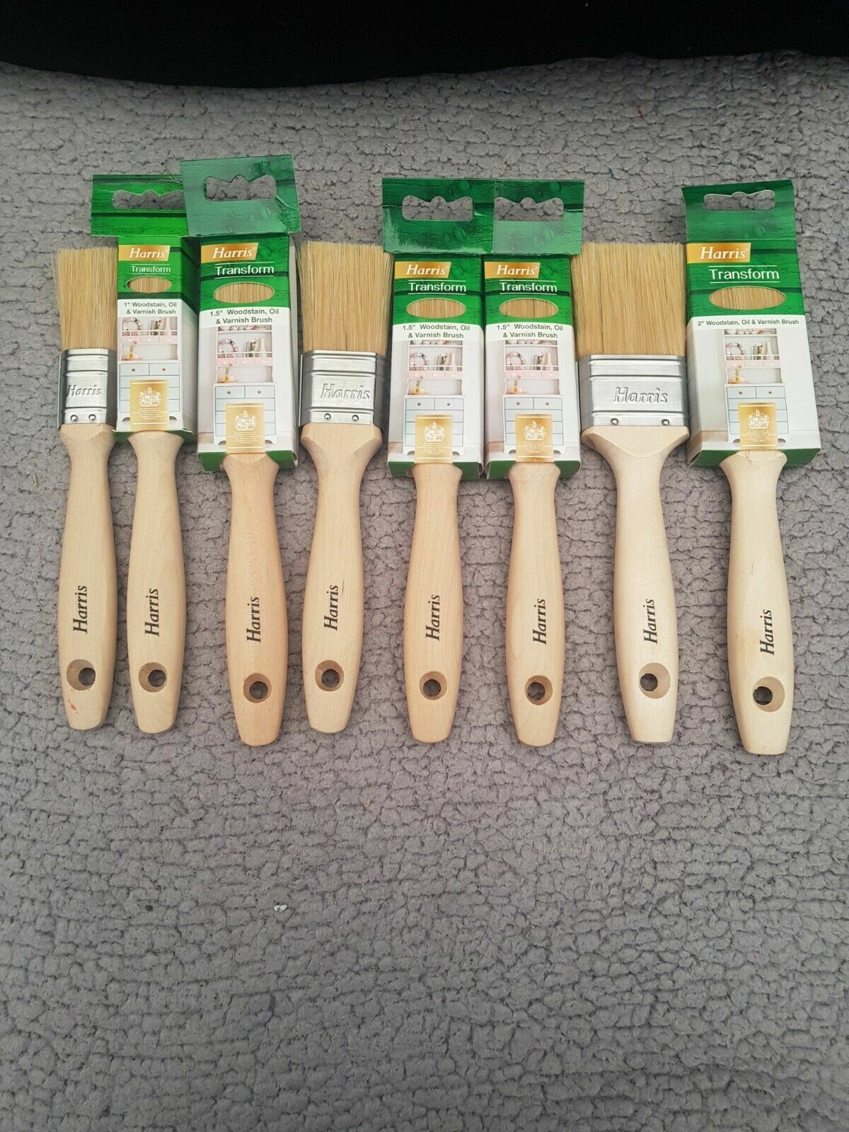 joblot 13 harris paint brushes oil stain varnish shed fence decking
