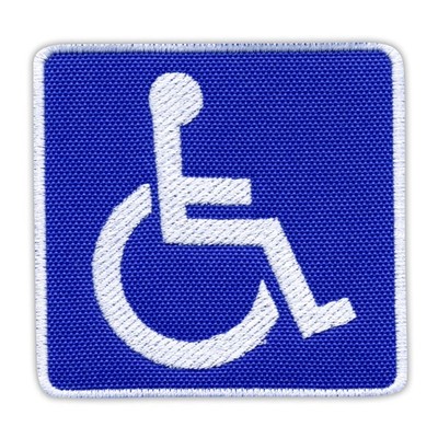 Disabled Sign Patch/Badge Embroidered