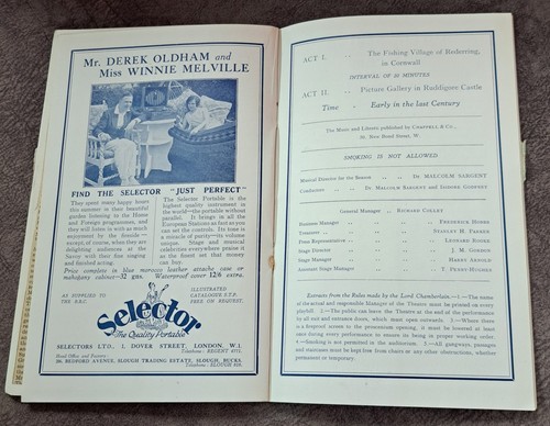 1929 D`Oyly Carte programa Gilbert & Sullivan Ruddigore Savoy Theatre - Imagen 8 de 11