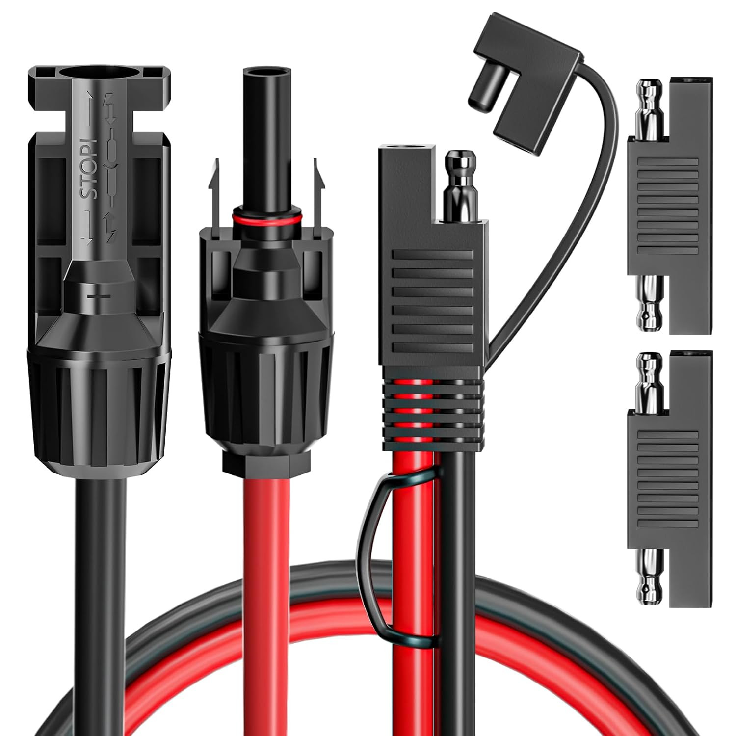 Solar Panel Connectors to SAE Adapter Cable 10AWG Solar to SAE PV Extension Wir