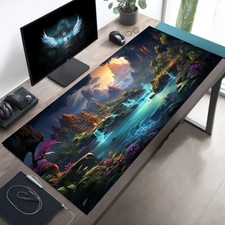 Tropical Paradise Desk Mat - Fantasy Mousepad, Cute Office Desk Decor