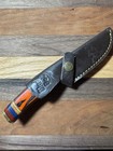 Blade Bolt Damascus Steel Hunting Fixed Blade Clip Point Full Tang W sheath — photo 3