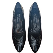VTG 80s Stuart Weitzman Mr Seymour Reptile Leather Pumps Pointed Toe Women Sz 10