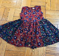 Vastramay Baby Girls Floral Sleeveless Dress Made In India Round Neck Sz 18