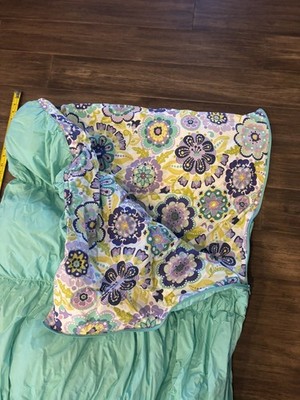 Pottery Barn Teen PBTeen Pintuck Sleeping Bag Aqua Teal Blue girls female 
