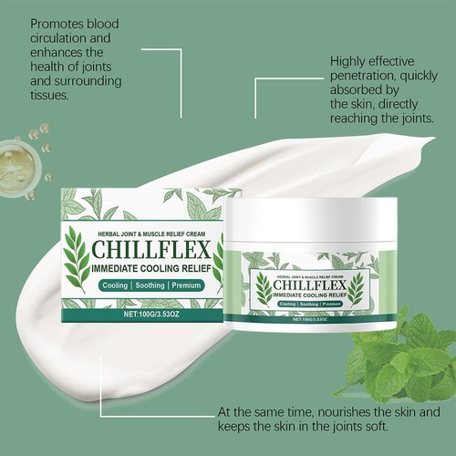 100g Herbal Joint & Muscle Relief Cream Chillflex Immediate Cooling Relief,- - Picture 13 of 16